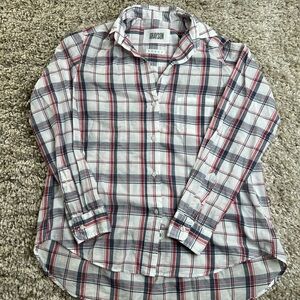 Grayson The Hero Women's Plaid Button Down Shirt - Red, Blue, and White